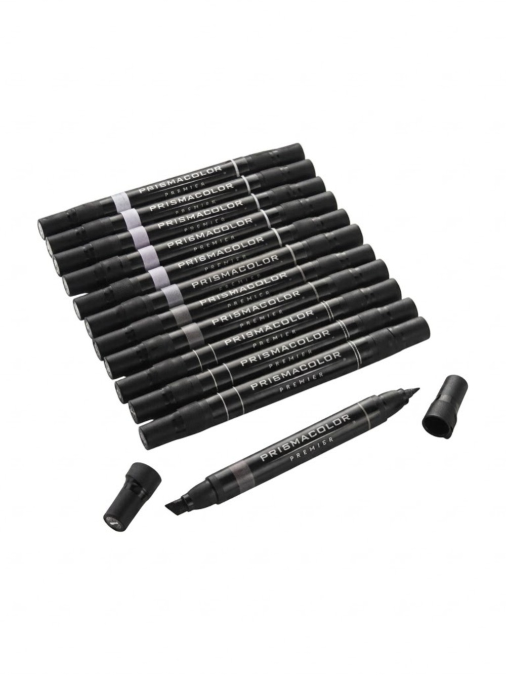 Prismacolor Premier Double-Ended Art Markers, Assorted Warm Gray, Set Of 12